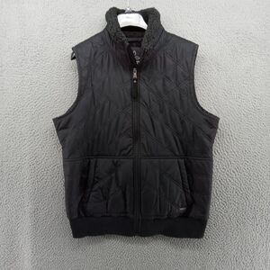 prAna Jacket Womens Large Black‎ Esla Fleece Sherpa Lined Zip Up Vest 1962091